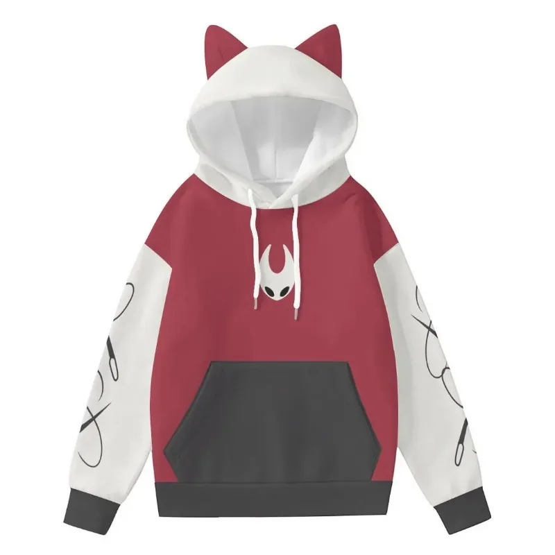 

Hollow Knight Vintage 90s Streetwear logo Hoodie Merch Hoodies Sweatshirts for Girls Cat Ear Crop Fashion Sports Pullover