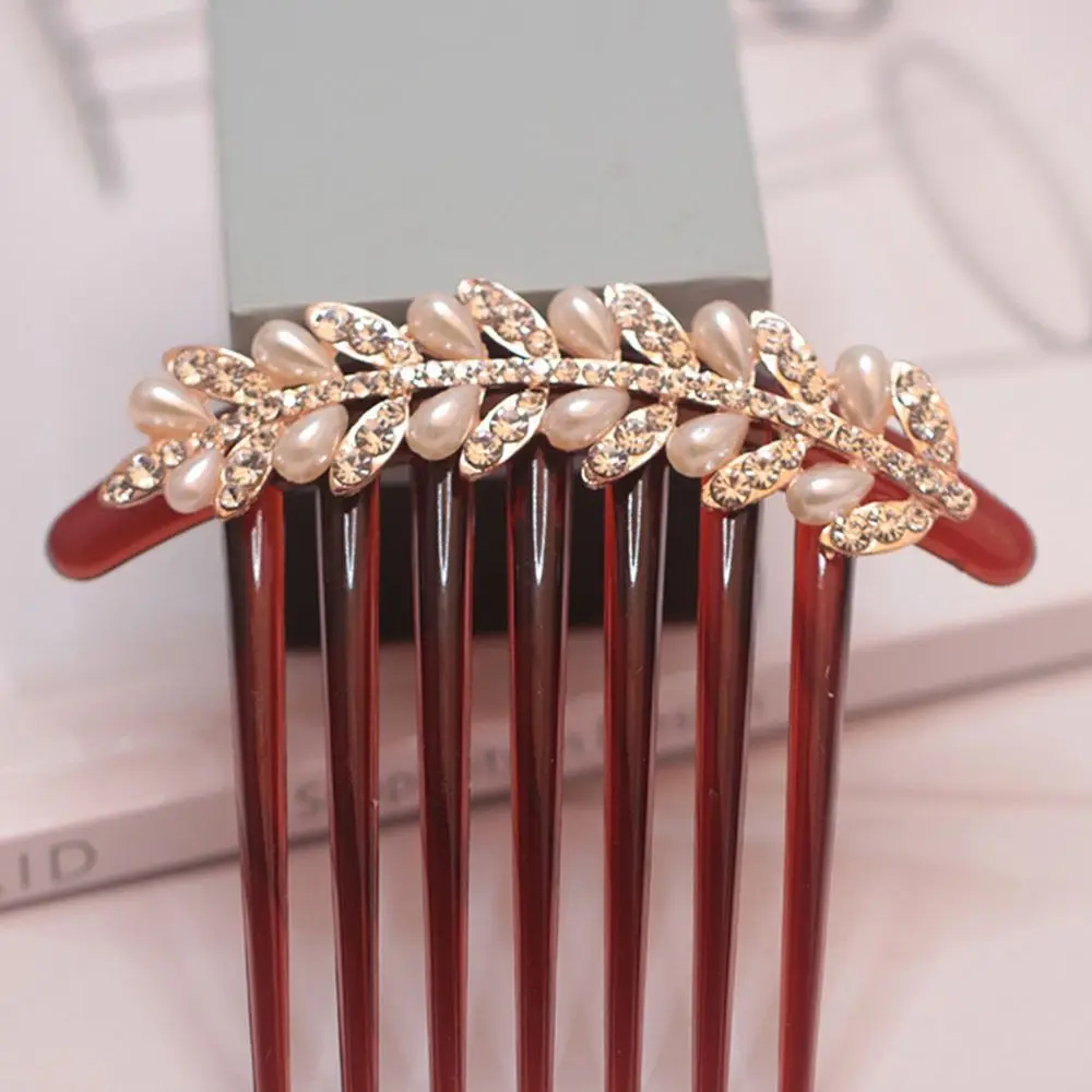 Wedding Hair Accessories Shiny Rhinestone Flower Haiclips Hair Comb Bride Hair Jewelry Hairpin