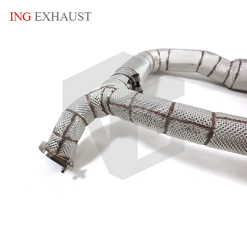 ING Performance Exhaust Cat ss304 Tube Header Downpipe for Porsche 718 2.5t 18up CAYMAN GTS Nozzle Engine Escape Pipe System