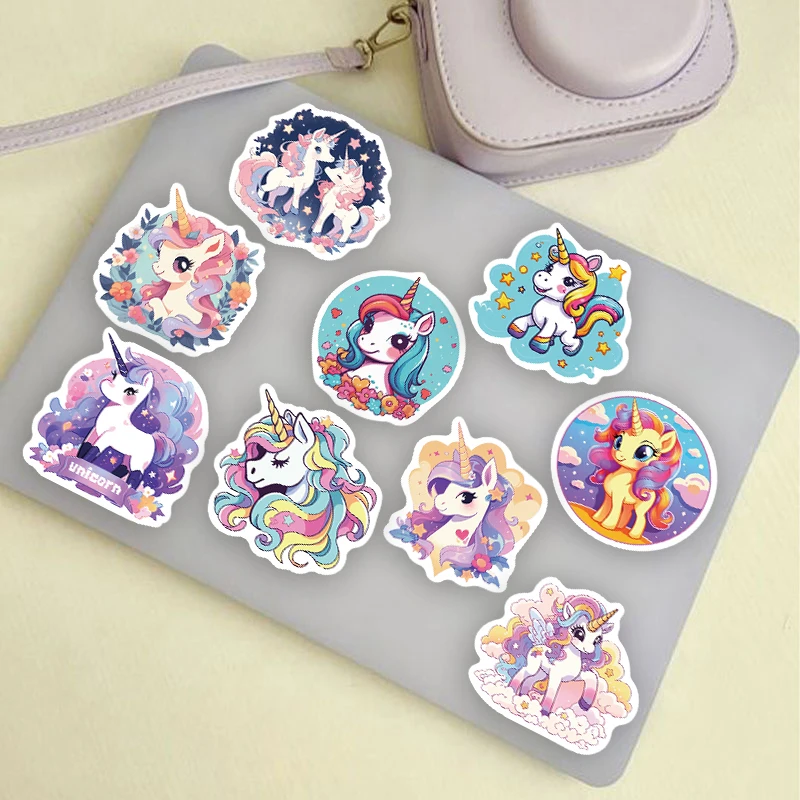 50 adesivi divertenti unicorno, custodia per telefono fai da te, adesivi giocattolo per bottiglie thermos per laptop