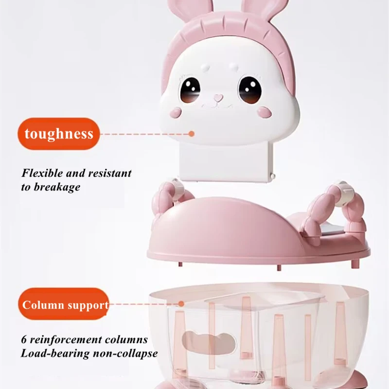 Children\'s Pot Cartoon Rabbit Design Potty Chair Portable Baby Toilet Training Seat Child Perfect Gift for Boys and Girls Cute