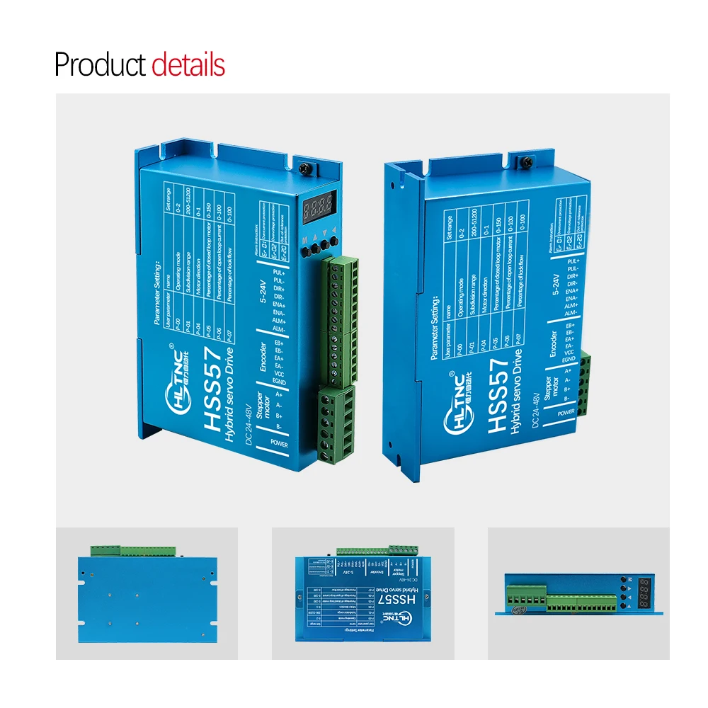 Driver Motor Stepper HLTNC Nema 23 CNC Closed Loop Stepper Hss57 Servo Closedloop Nema23 untuk Kit 2Nm 2.5Nm 3Nm