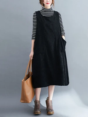 

Весенне-осенняя свободная юбка миди большого размера А-силуэта, удобная повседневная женская одежда