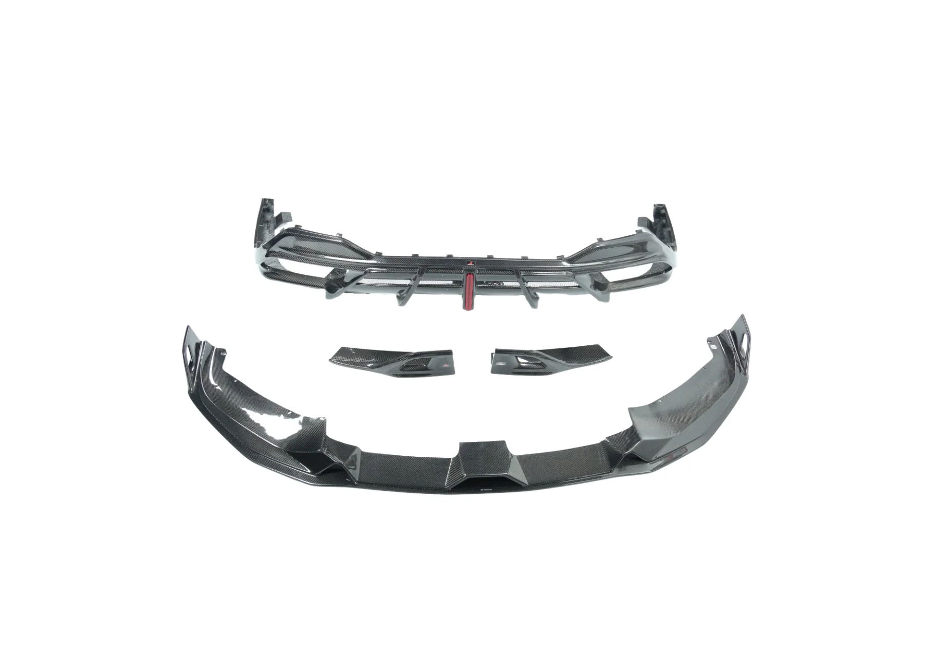 طقم هيكل ممتص الصدمات للسيارة من ألياف الكربون مناسب لموزع الشفة الأمامية من ألياف الكربون طراز BMW 8 Series G15 AE