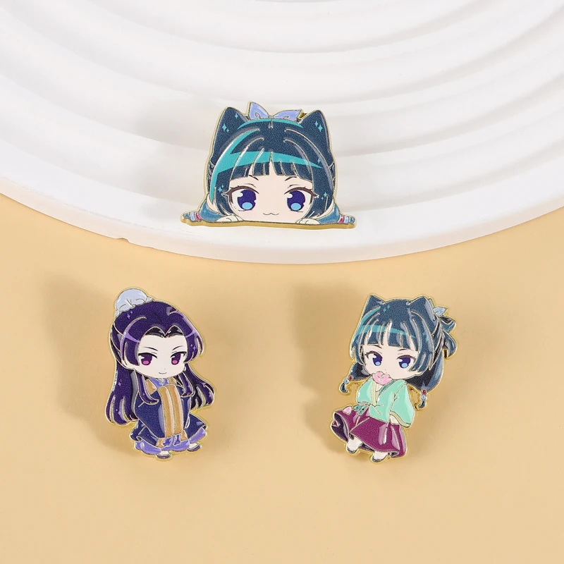 Maomao Light Novel Brosche Emaille-Pins – Süße japanische Anime-Cartoon-Charakter-Broschen, Anstecknadeln, Schmuckgeschenk für Fans und Freunde – Detail 12