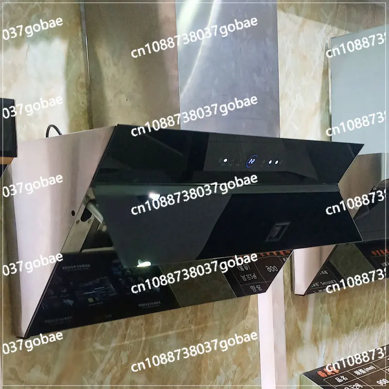 Automatic Opening and Closing Double Motor Large Suction Silent Black Automatic Cleaning Range Hood