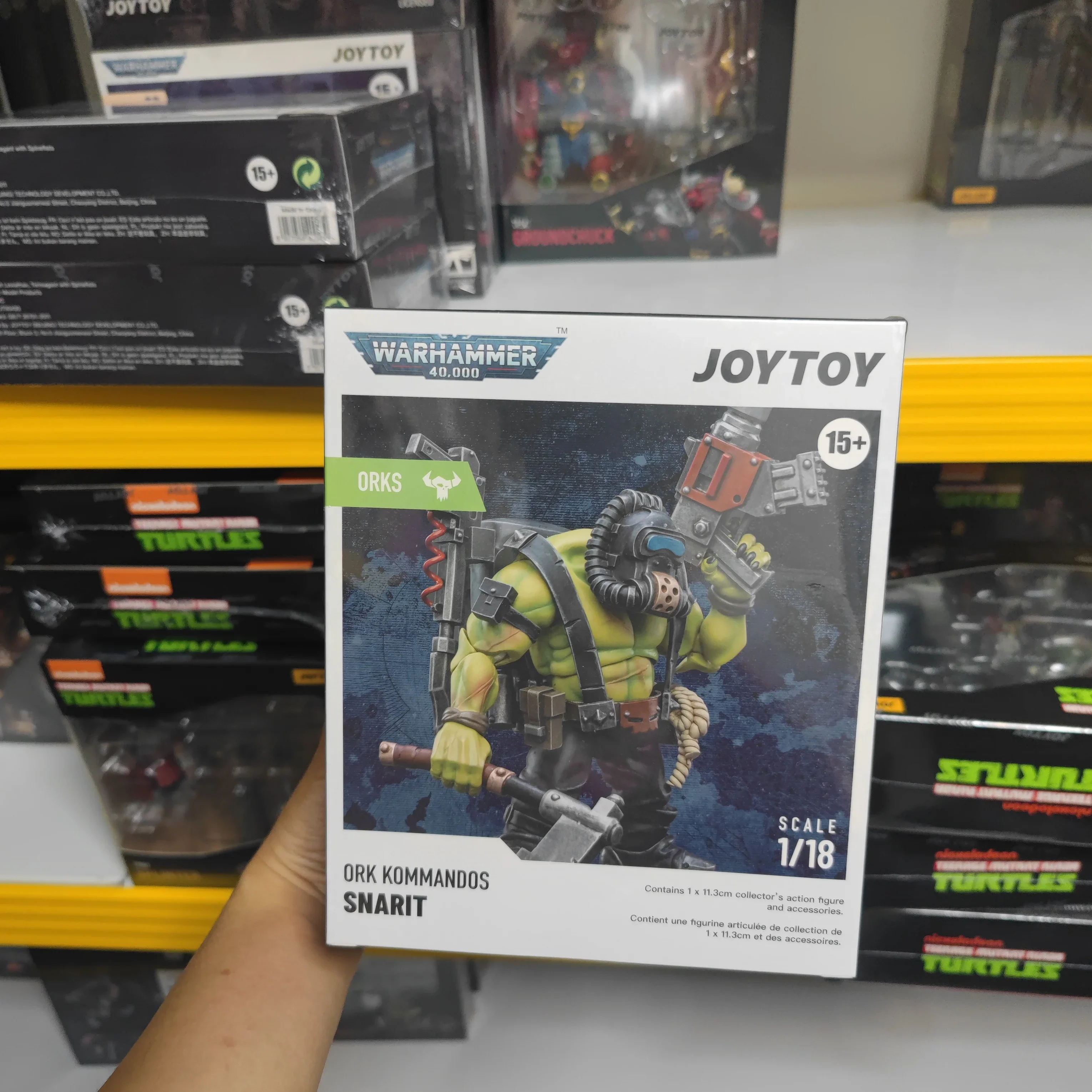 【JOYTOY】Warhammer 40K Ork Komandos Dakka Boy Snarit 1/18 Figurine d'action Jouets