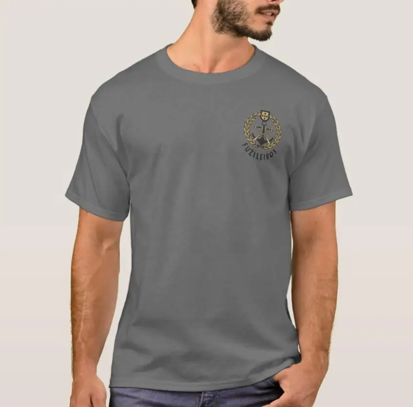 Fuzileiros Navais Portugueses Army Force Men T-Shirt Short Sleeve Casual Cotton O-Neck Summer T Shirt