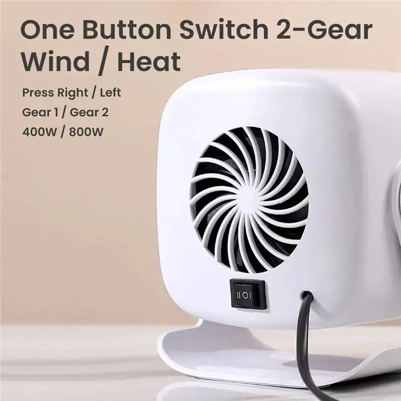 

Mini Electric Desktop PTC Heater Portable Hand Leg Feet Warmer Warm Air Blower Fan EU Plug