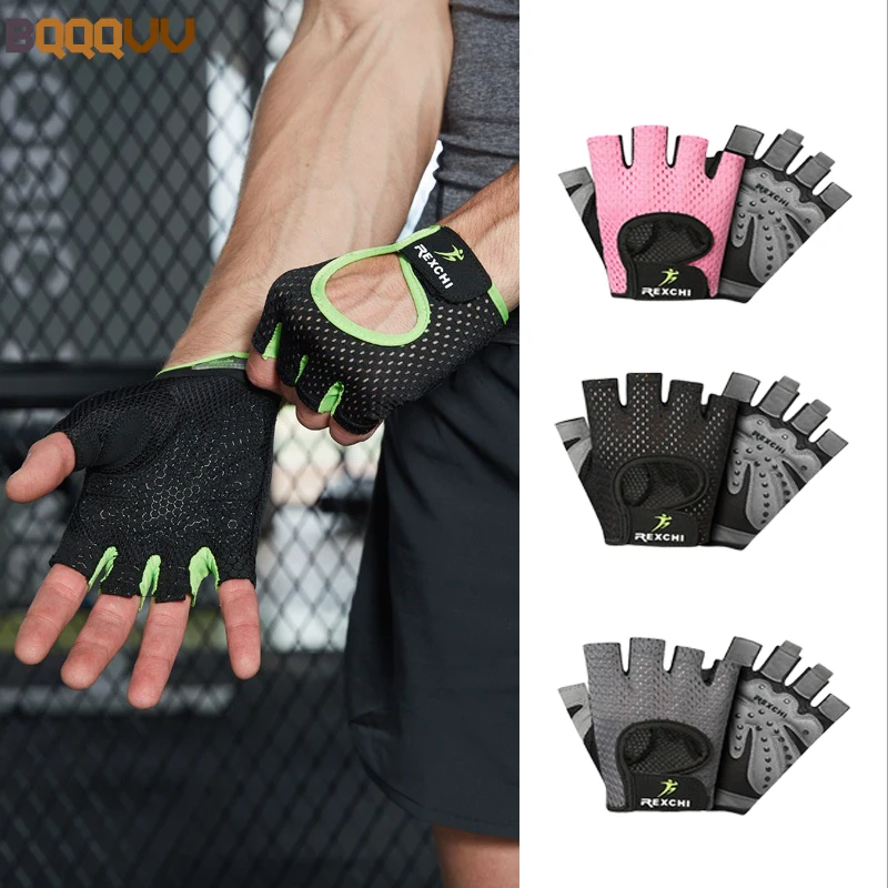 

Half Finger Workout Gloves with Wrist Belt for Men and Women, Exercise Gloves, Weight Lifting, Cycling, Gym, Cycling, 1Pair