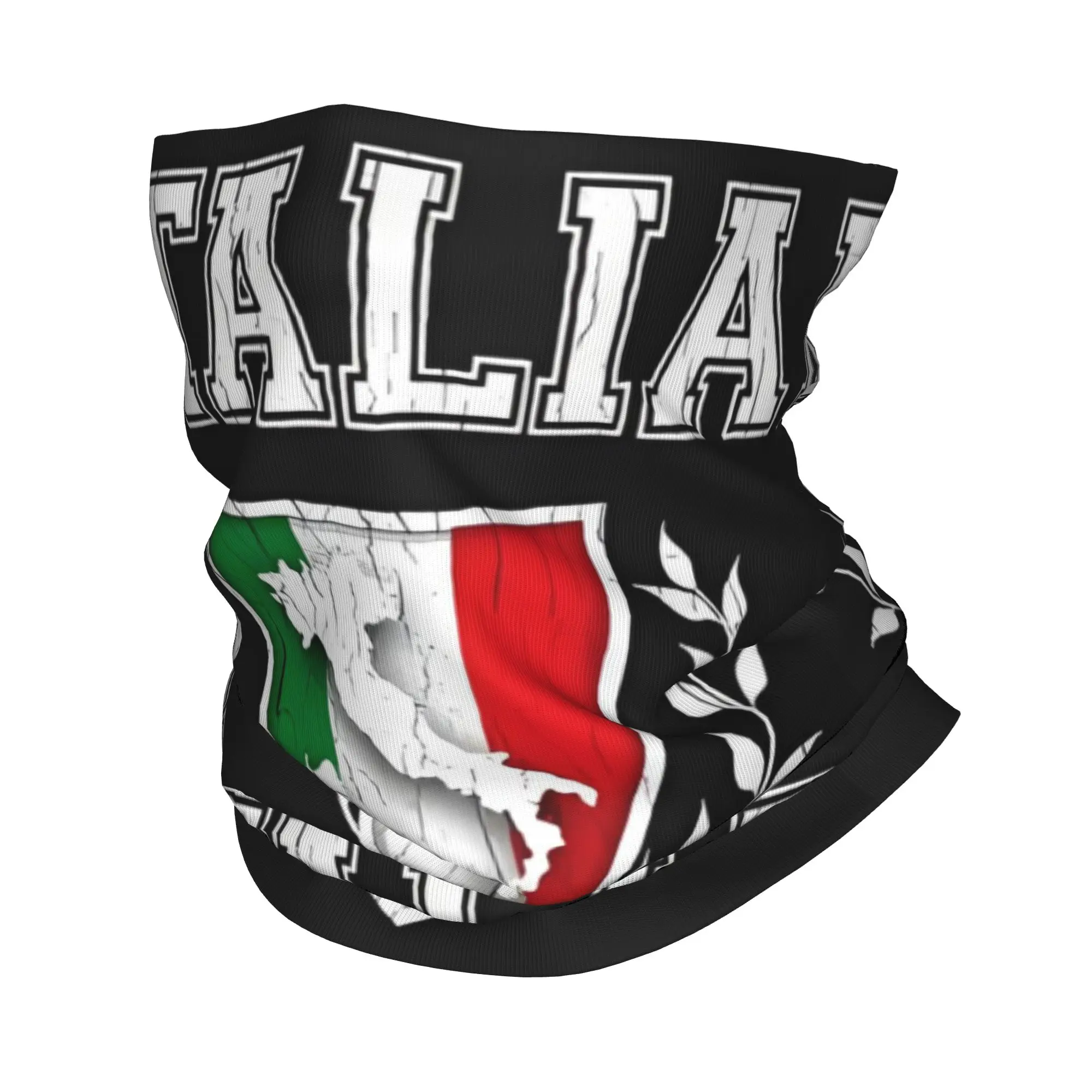 Custom Italy Flag Bandana Neck Warmer Men Women Winter Ski Tube Scarf Gaiter Vintage Sardinia Coat of Arms Face Cover