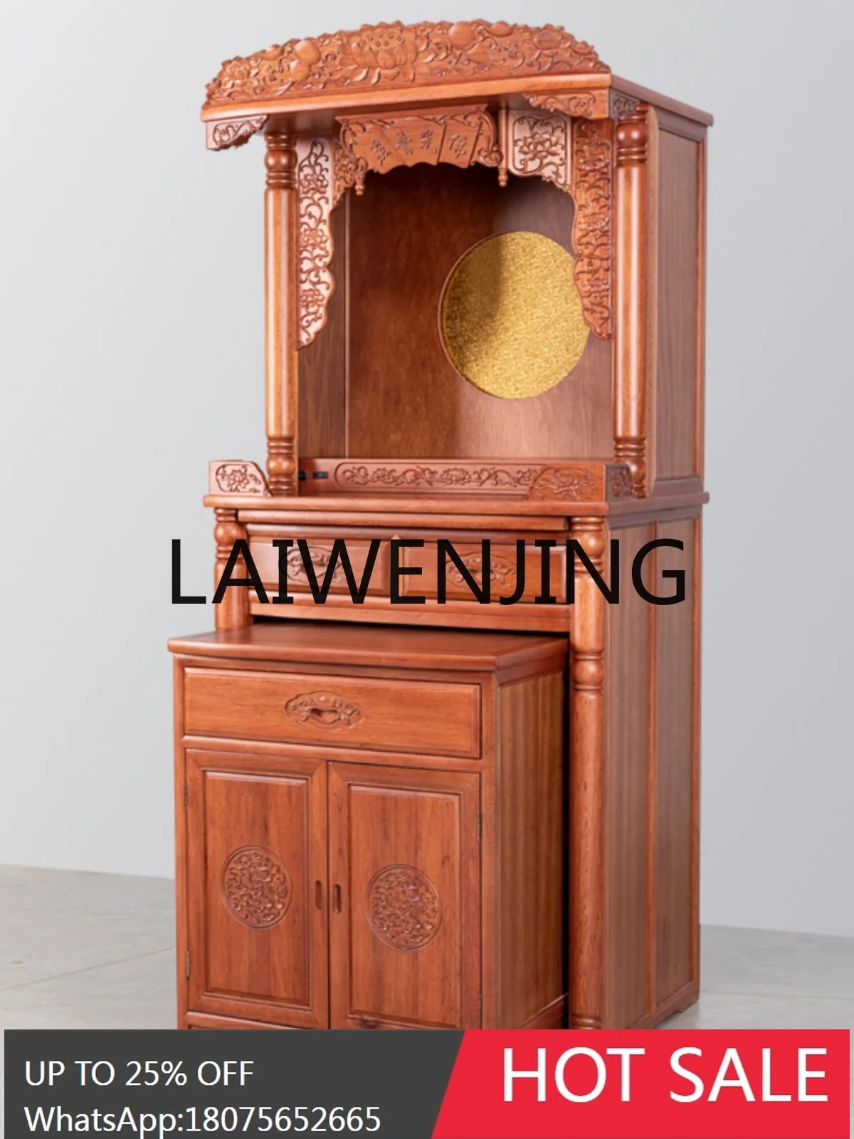 Buddha Shrine Solid Wood Cabinet Chinese Style Prayer Altar Table Buddha Statue Cabinet Shrine Altar Altar Cabinet