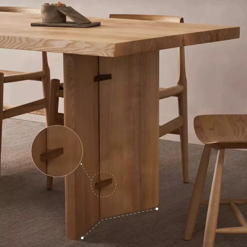 الإقامة المنزلية الرماد الخشب طاولات الطعام تصميم الحد الأدنى الفاخرة طاولات الطعام الحديثة المطبخ فيلا أثاث المنزل ميسا Comedor Ls40cz #5