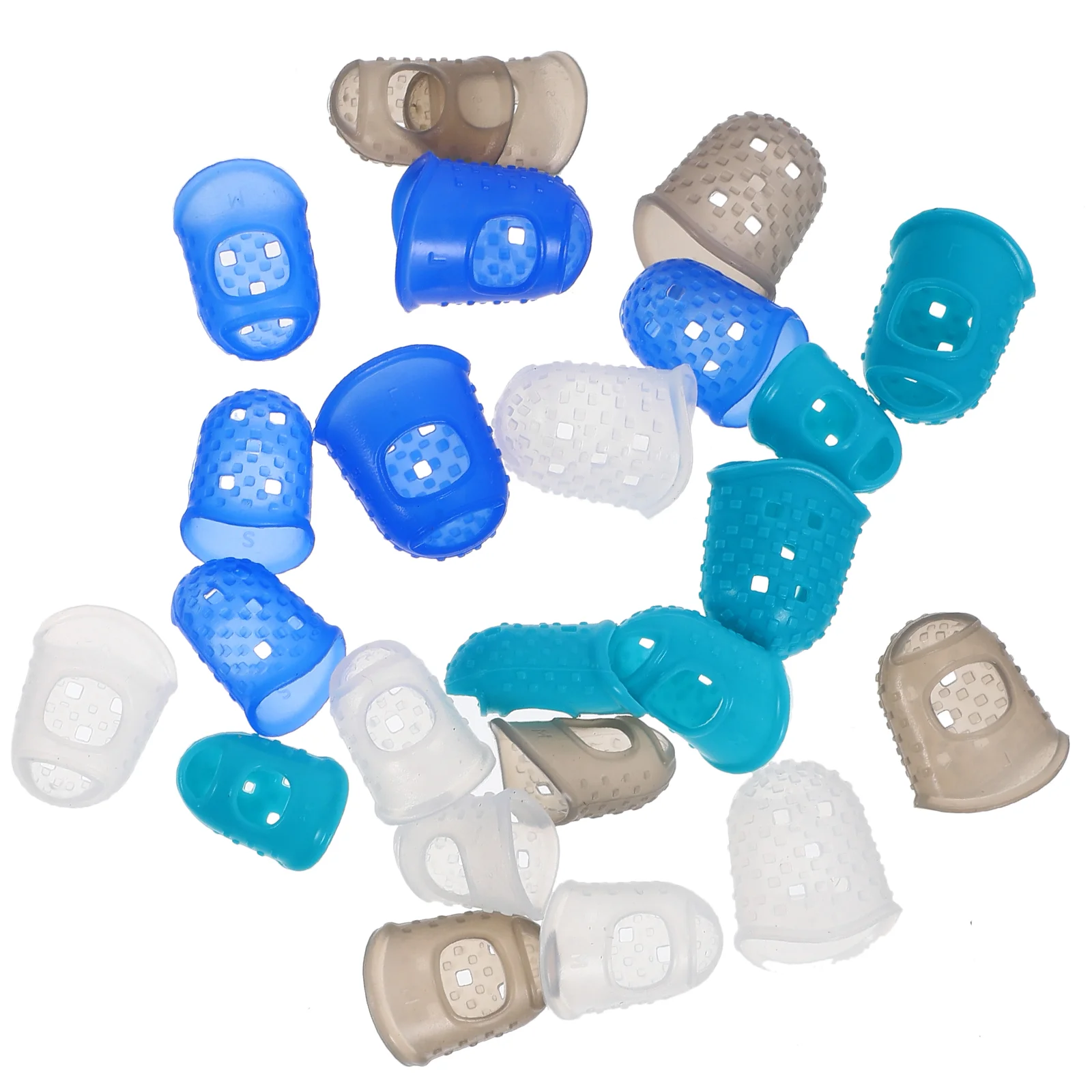 Rubber Finger Tips Guard Sizes Gel Finger Cots Anti Slip Silicone Finger Caps Finger Protectors