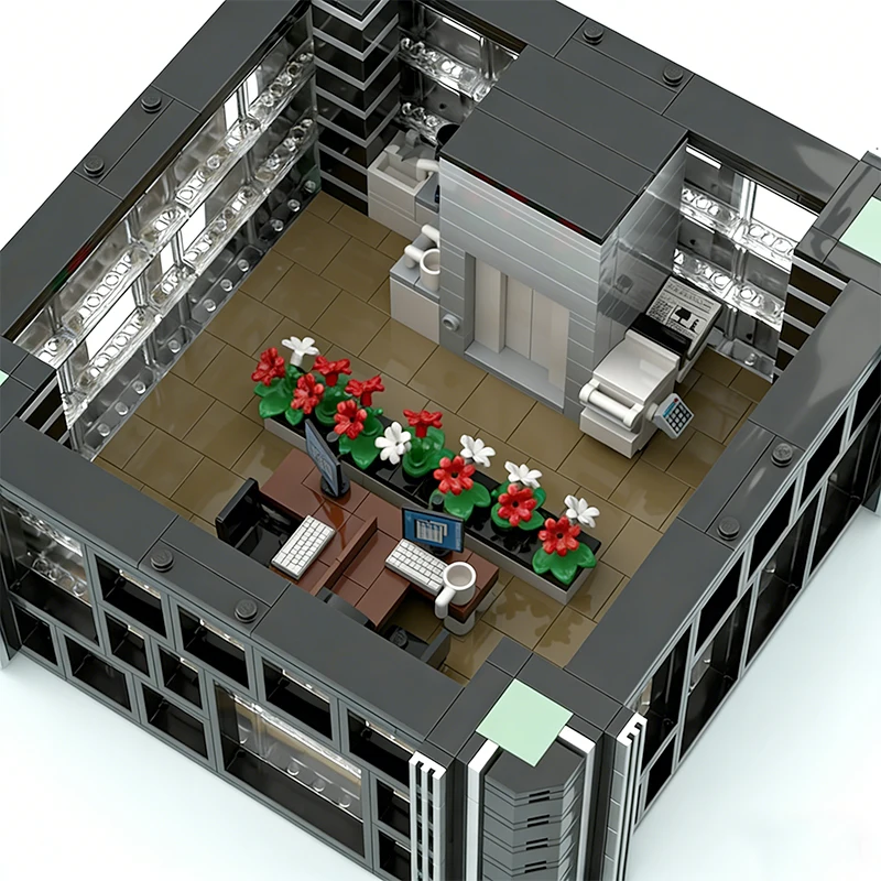 4244 PCS Construction Security Company Building MOC Customize Modular Building Block Creative Design DIY Boys Toy Birthday Gift