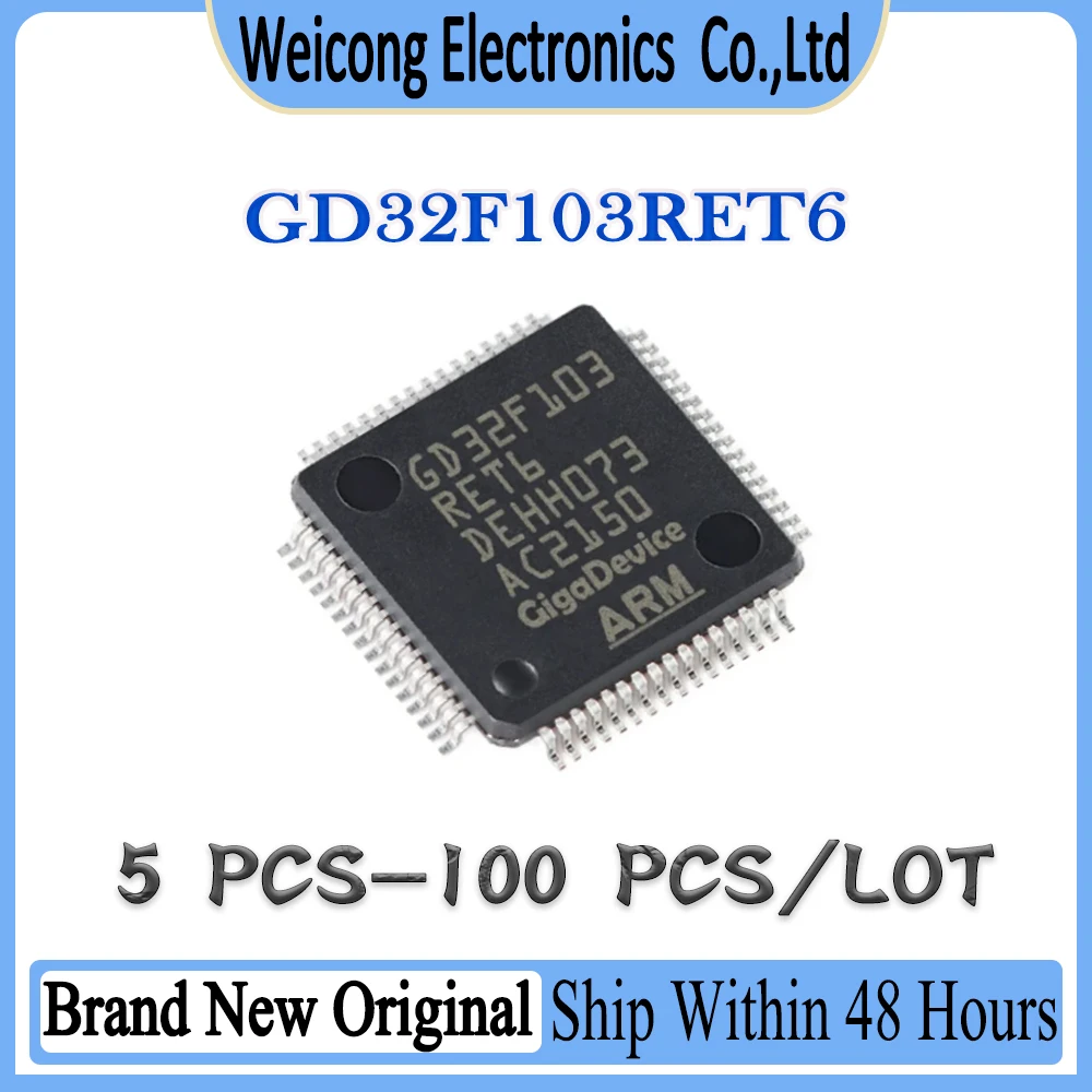 New Original GD32F GD32F103RET6 GD32F103RET GD32F103RE GD32F103R GD32F103 GD32 IC MCU Chip LQFP-64