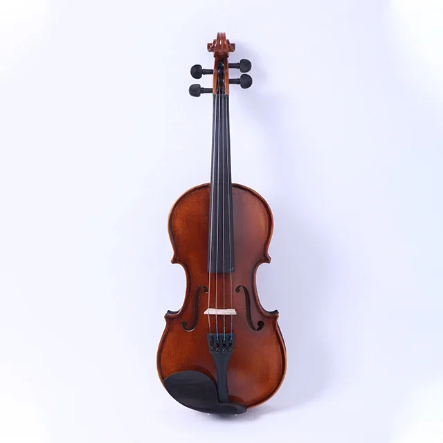 4/4 Ebony Fitted High-grade Full Size Flamed Solid Maple Wood Violin for Sale with Tuner Hard Case