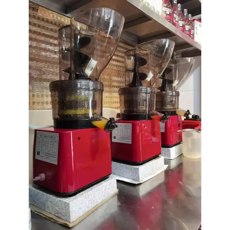 Large Feed Chute Commercial Cold Press Juicer Device For Fruit Vegetable Raw Juice Making