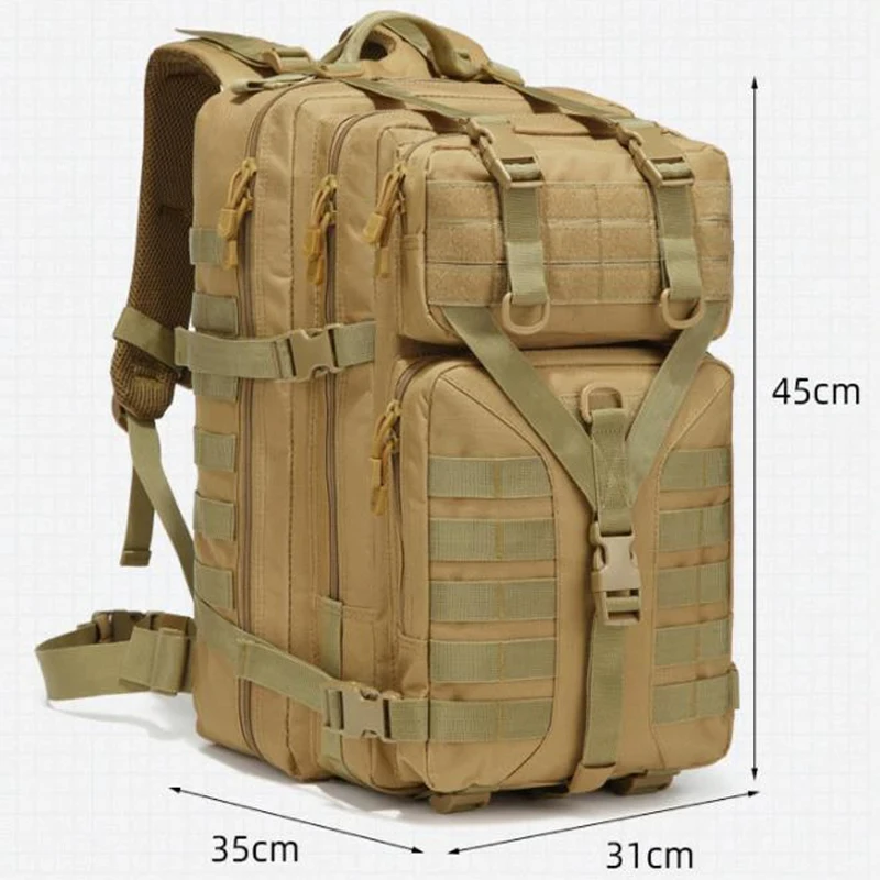 New Men Tactical Backpack 50L Capacity Waterproof Outdoor Sport Hiking Camping Hunting Backpack Bags for Men