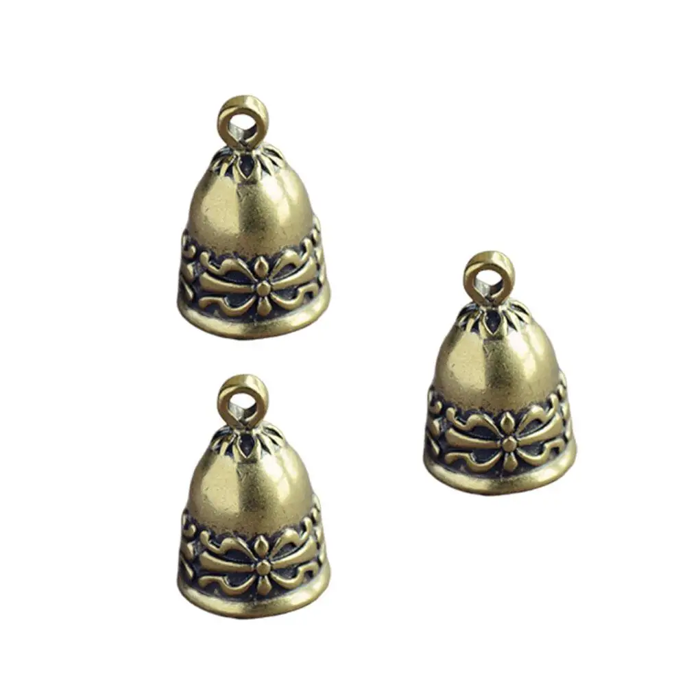 

3Pcs Copper Bell Pendant Diy Jewelry Accessories Simple Keychain Charms For Dangle Scrapbooking Projects Creative Copper Charm