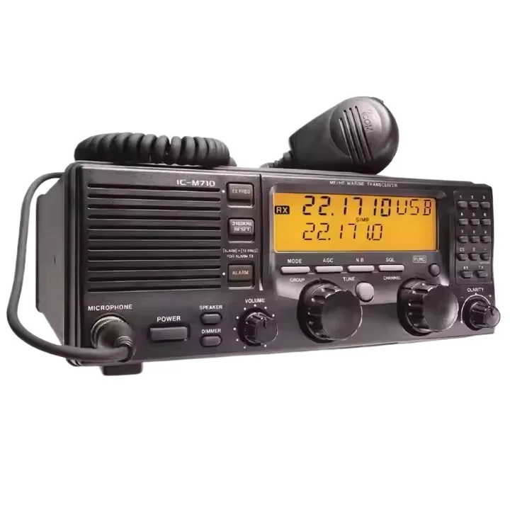 Ic-m710 150W High Power Marine Mf Hf Ssb Shortwave Maritime Communication Radio Transceiver Long Range Radio Base Station