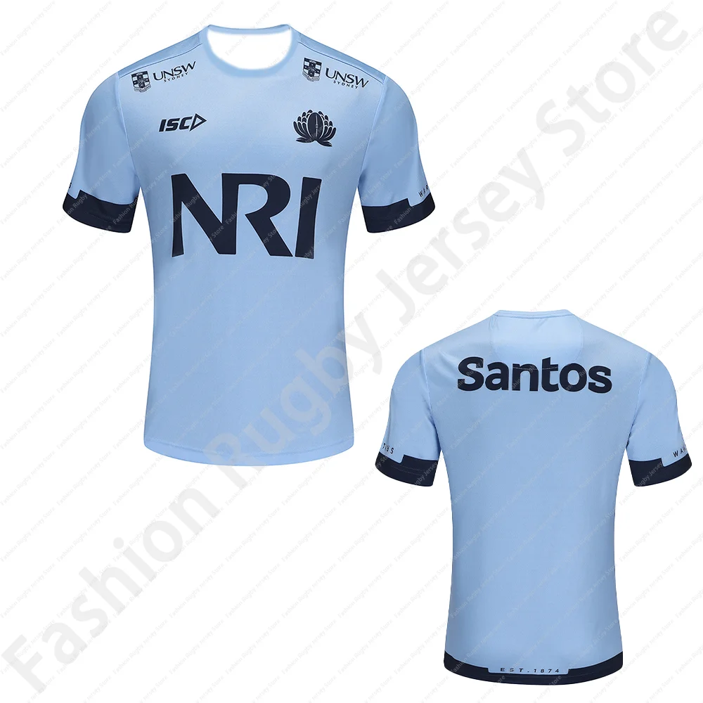 Hot New Rugby Jersey Clothes Children Male T Shirt Uniform Team Tee Boys Top NSW Waratahs ISC 2025 Mens Training Tee Sportwear