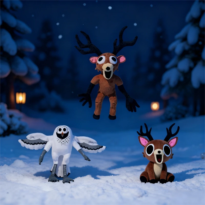 Nuevo 99 noches en el bosque ciervo de peluche dibujos animados bebé ciervo llavero muñeco de peluche juego periféricos bolsa decoración de peluche juguete regalo para seguidores