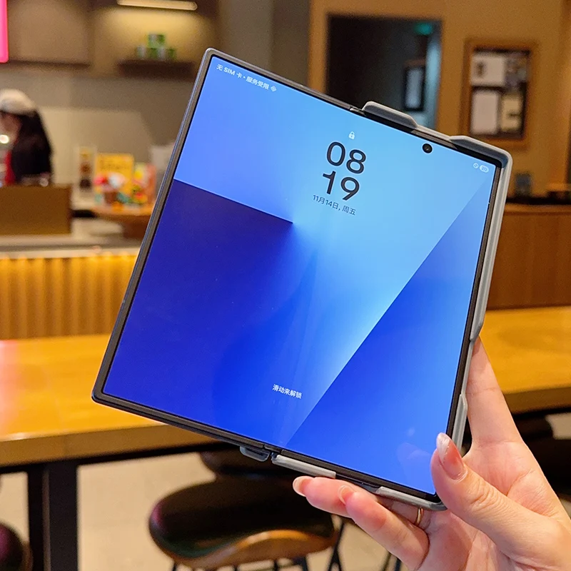 Luxuriöse matte Hülle mit magnetischem Scharnier für Magsafe, faltbar, für Samsung Galaxy Z Fold 7 8Ultra, kabelloses Laden, stoßfeste, transparente Abdeckung – Detail 2