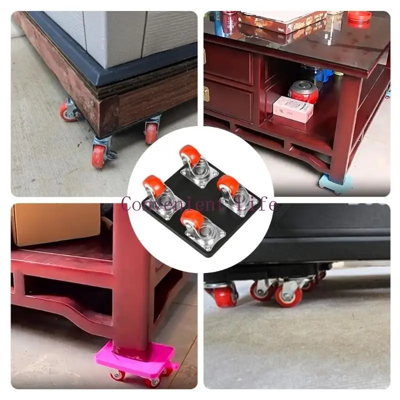 L1EE Narzędzie do przeprowadzek domowych, 4-kołowe urządzenia do przeprowadzek narożnych Udźwig 500 kg zapewniający bezpieczne