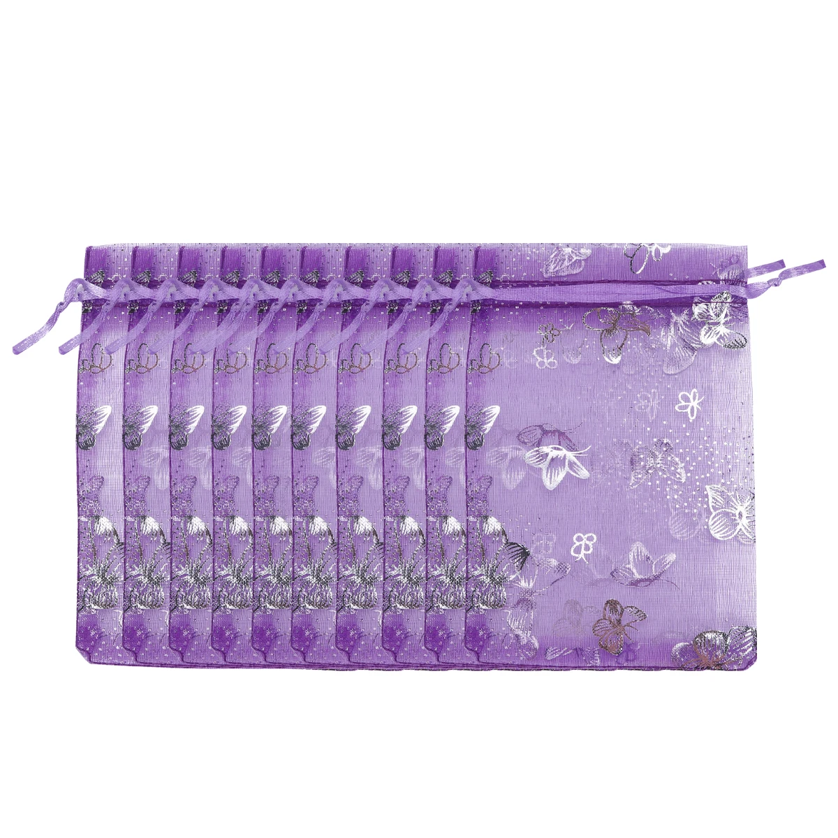 

100 PCS Gift Yarn Bag Candy Bags Party Jewelry Packaging Small for Drawstring Favor Purple Pouch