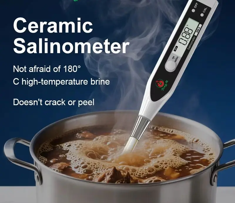 TULX Density Meter Handheld BM-5pro 0~5% Salinity Tester Digital Refractometer 0.05% Accuracy for Marine Concentration Meters