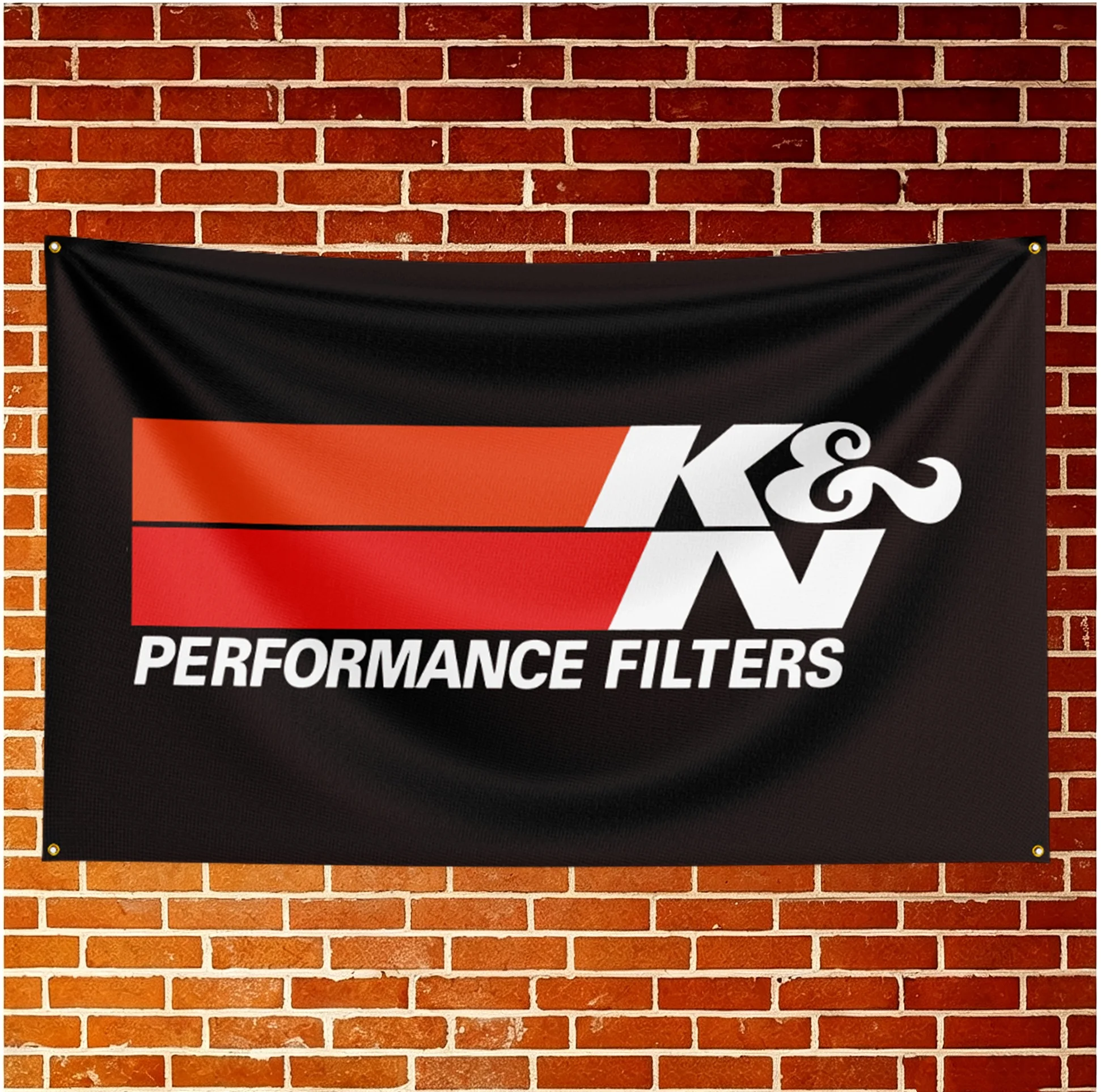 Customized K&N Flag Banner For Fan Cave Watch Party Tailgate Gathering Indoor Outdoor Backyard Home Festival Ornament Supply