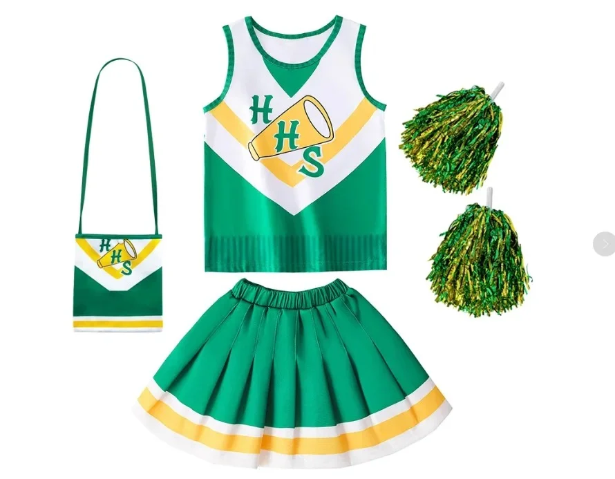 Kinder-Sportbekleidung, Fußball-Wettkampf Kinder-Cheerleader Plissierter Rock Strange Tales Halloween Karneval Kostüm Cosplay