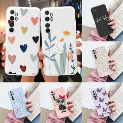 Heart Flowers Fundas For Xiaomi Mi Note 10 Lite Phone Case Cute Soft Protective Silicone Cover For Xiaomi Mi Note 10 Lite Bags