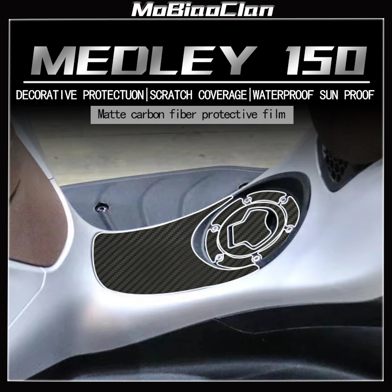 For Piaggio MEDLEY150 protective film anti wear sticker 3D carbon fiber sticker modified sticker accessories ﻿