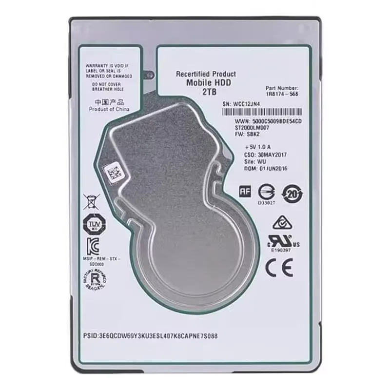 ฮาร์ดดิสก์ภายใน1TB 2TB ฮาร์ดดิสก์เซิร์ฟเวอร์ขนาด2.5นิ้ว SATA 3G ST2000LM007 ST1000LM007