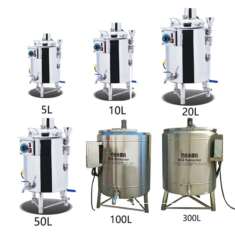 50L 100L 200L Pasteurization Small Scale Dairy Yogurt Making Milk Pasteurization Cooling System