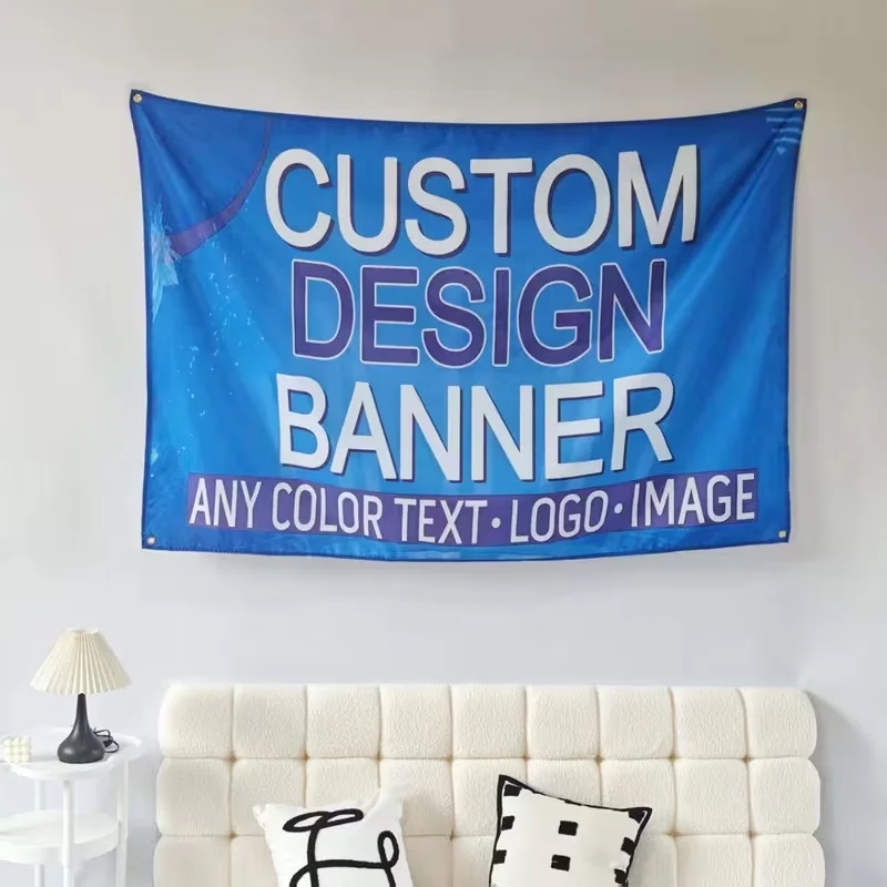 Custom Text Photo Banner Flag Suitable for Billboards Fences Weddings Birthdays Office Commercial Use Party And Club Decoration