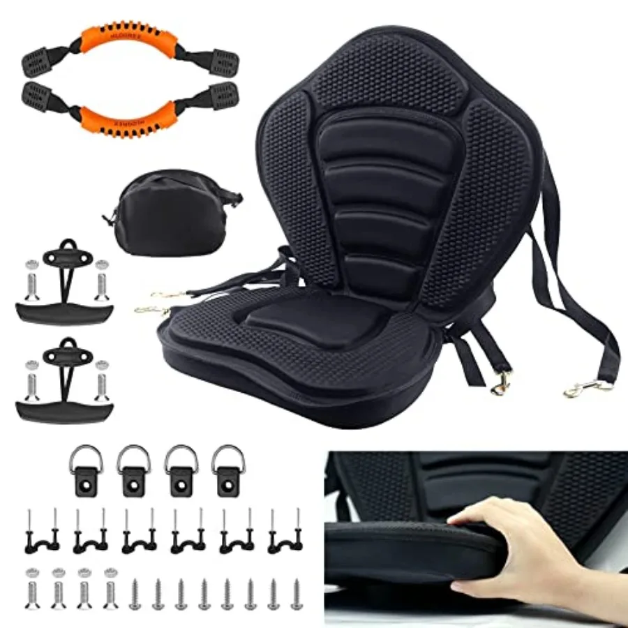 Kayak Seats - 1/2 Pck, Thicken Padded Seat Cushion with Back Support, Canoe and Ocean Sup Compatible