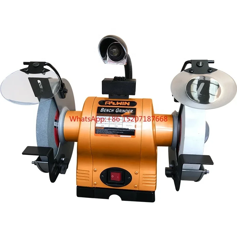 Heavy duty woodworking electric bench grinder popular flexible working light bench grinder 200mm