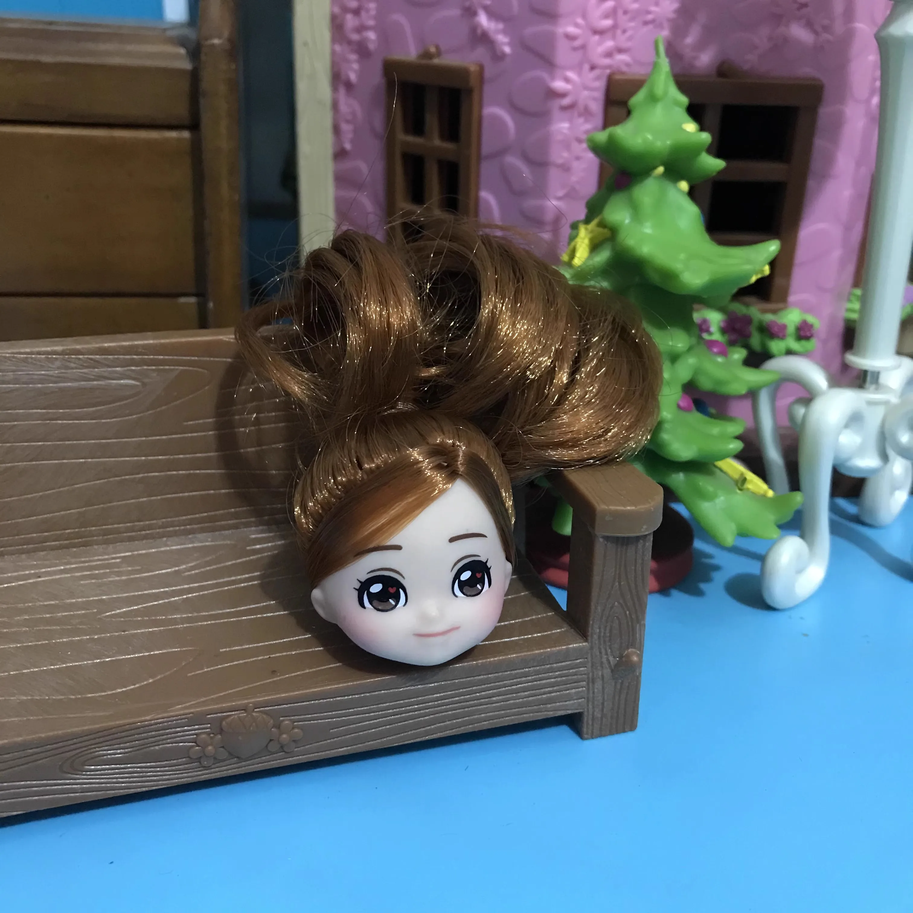 Doll's Head For 10cm Doll Cute Smile Face Girl Doll Head Girl Toy For Girls (Little defective)