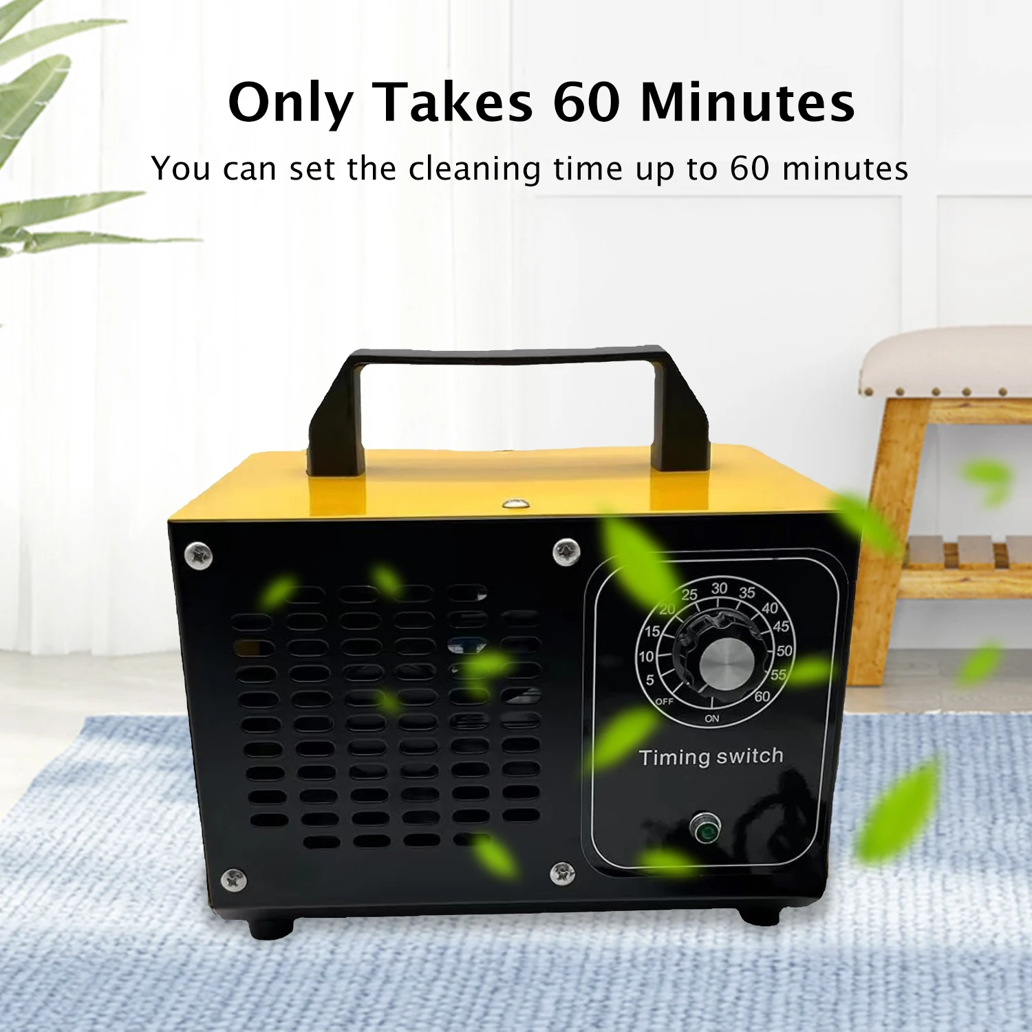 Máquina de Ozono, Generador de Ozono, Purificador de Aire para Interiores, Cocina, Baño, Eliminador de Olores de Mascotas, Máquina que Destruye Olores