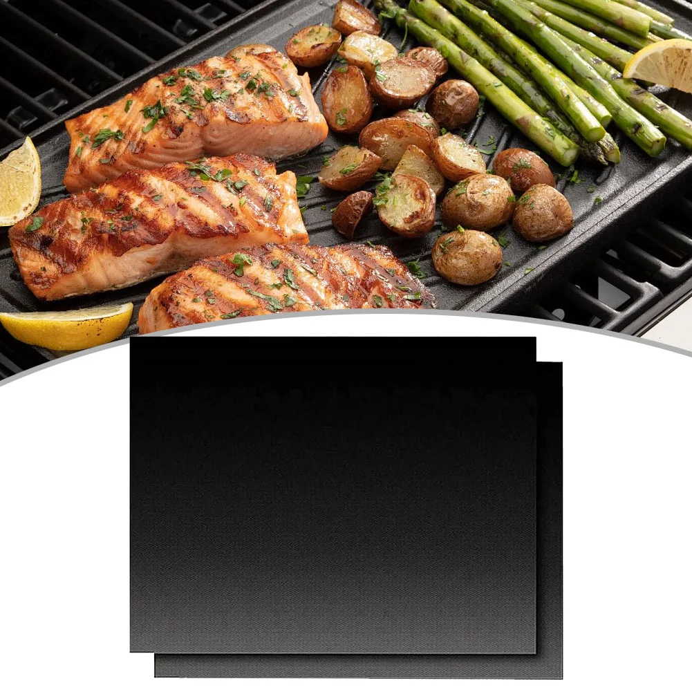 

Reusable Grill Mats For Outdoor Grill,Heavy Duty BBQ Mats & Oven Liner Mats For Gas Grill Reusable BBQ Grill Mats Pad