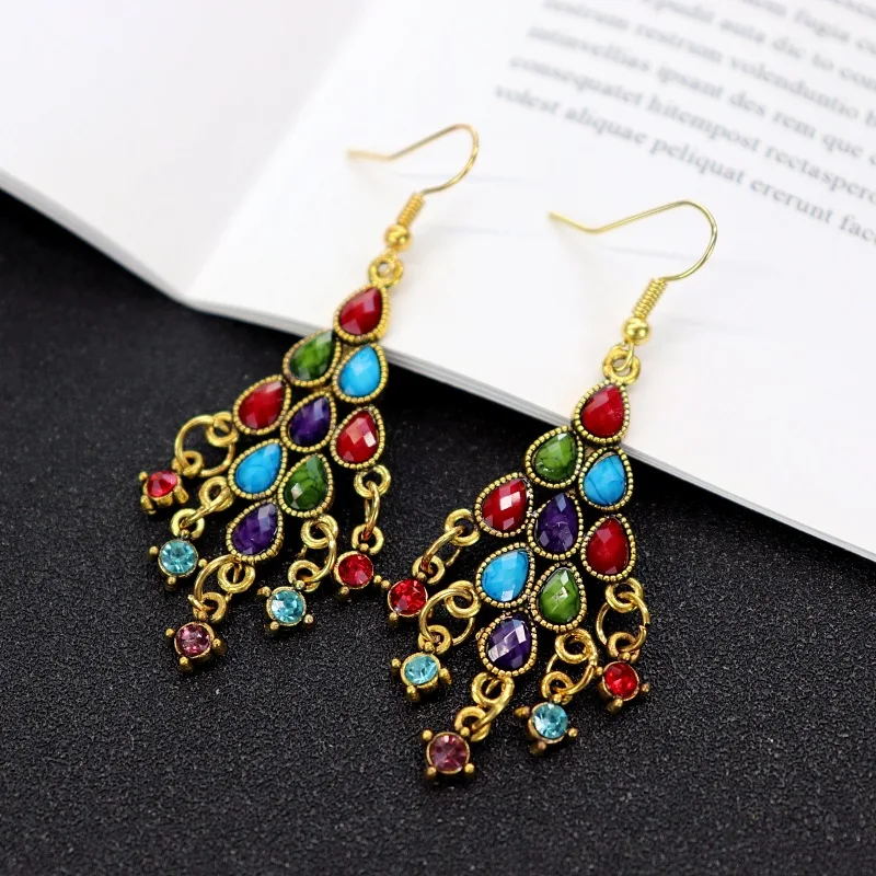 

SHXI Women's Earrings Woman 925Anti-allergic Silver Jewelry Bags Rhinestones Hoop 2025