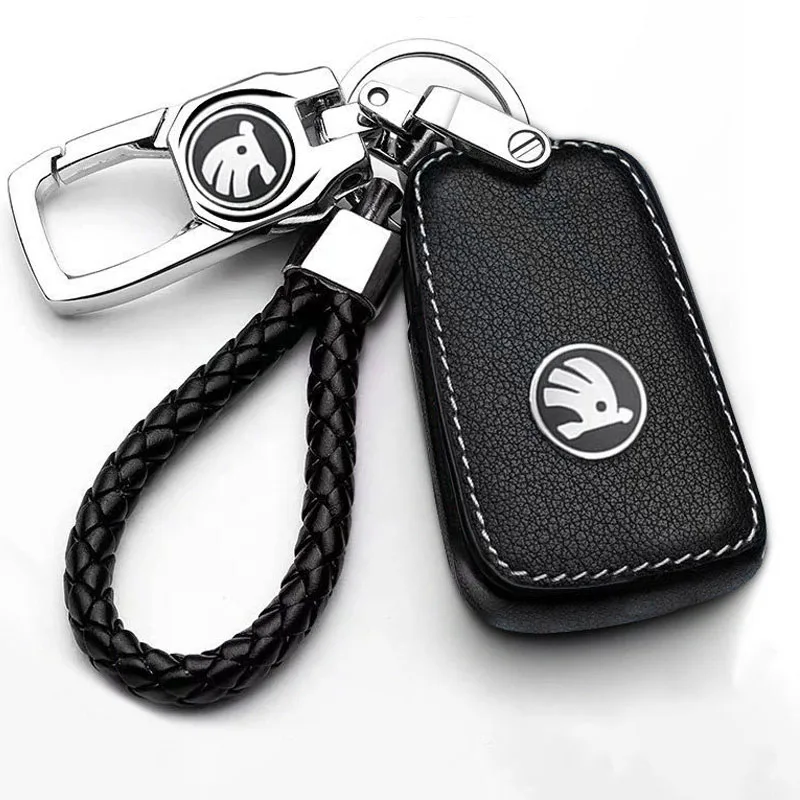 Leather Key Wallet Car Key Bag Multi Function Key Case For Skoda Octavia A2 A3 Kodiaq Fabia Rapid Superb A5 A7 Car Accessories