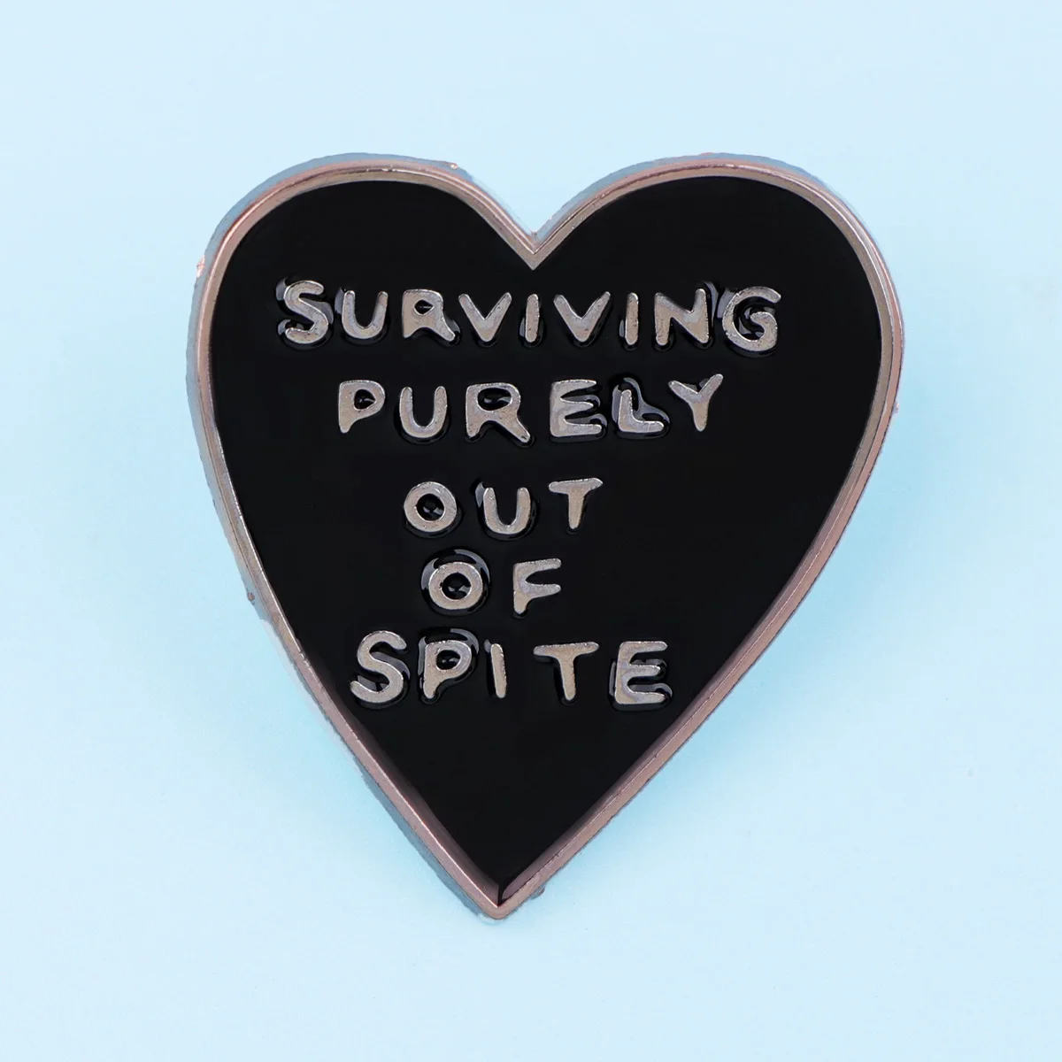 

Black Heart Enamel Pin Lapel Pin Quotes Brooches For Women Clothing Decoration Metal Pins Backpack Hat Badge Accessories