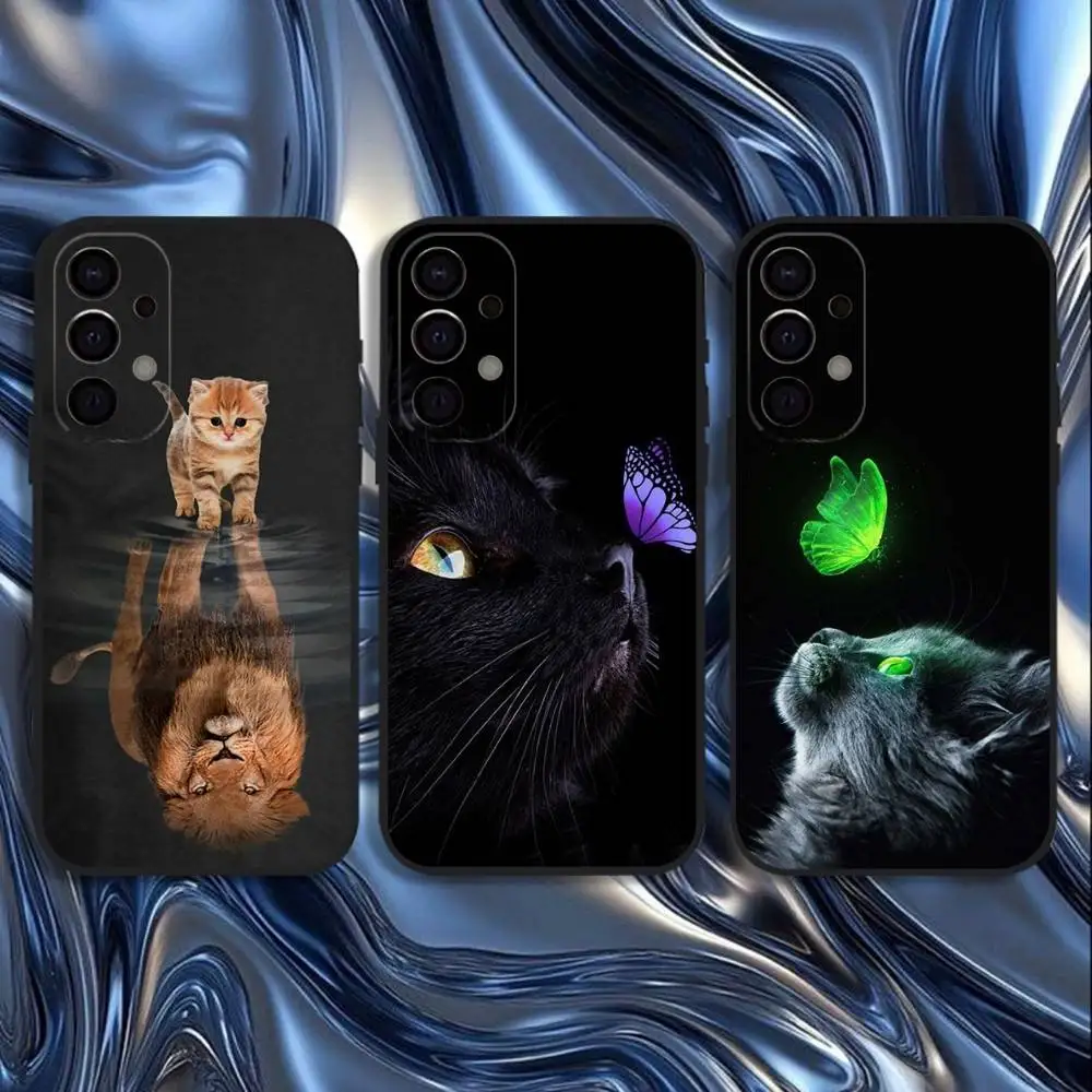 

Cool Animal Big Cat Phone Case For Samsung S25,S24,S21,S22,S23,S30,Ultra,S20,Plus,Fe,Lite,5G Black Cover