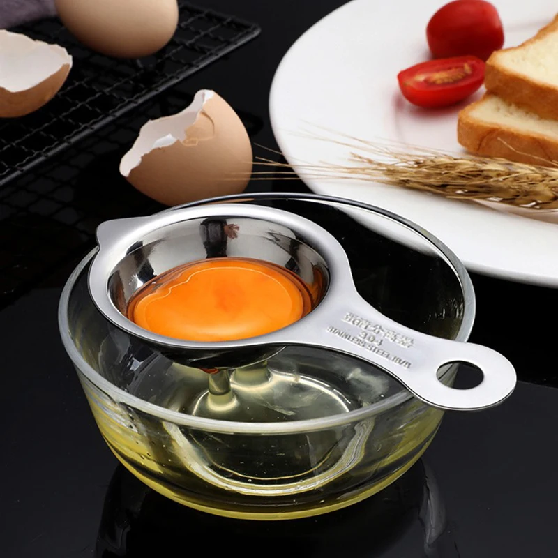 Egg White Separator 304 Stainless Steel Eggs Yolk Filter Gadgets Kitchen Accessories Separating Funnel Spoon Divider Utensils