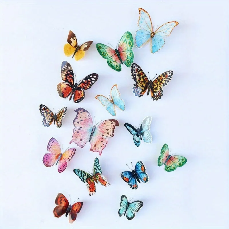 36 Piece Watercolor Butterfly Decor Set 3D Lifelike Butterflies For Wedding Valentine'S Day Party Decorations