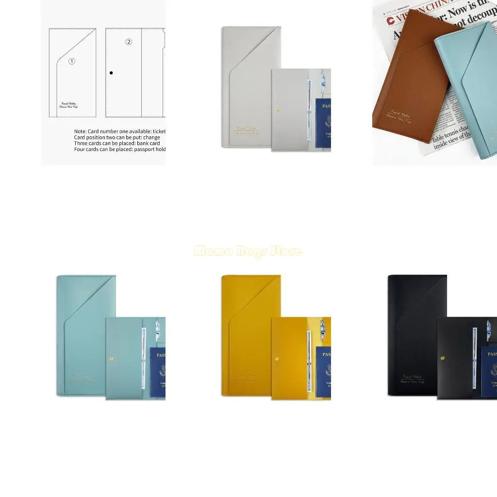 

X90D PU Кожаные паспортные покрытия держателя защищенные карты кошельки Организатор для свадебной невесты пары путешествий